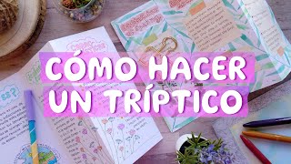 CÓMO HACER UN TRÍPTICO A MANO 💡CONSEJOS Y DECORACIÓN PARA DISEÑAR FOLLETOS CREATIVOS [upl. by Ainattirb]