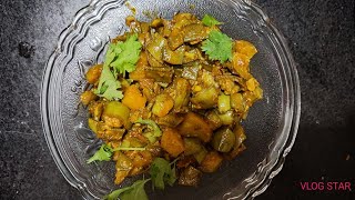 Gujrati Style Spicy Papdi Ringan Batata nu Shak Recipe 😋😋 [upl. by Elah]