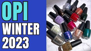 OPI quotTerribly Nicequot Winter 2023 Collection  Review amp Comparisons [upl. by Attennaej]