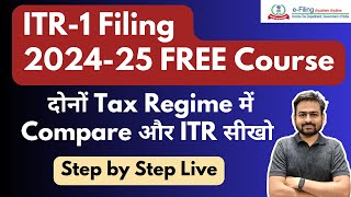 ITR 1 Filing Online 202425  How to File ITR 1 under Old Tax Regime vs New Tax Regime  ITR 1 File [upl. by Hylton]