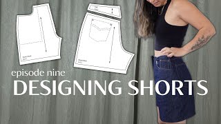 Pattern Making My Dream Denim Shorts Sewing Pattern [upl. by Freyah121]