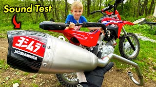 I Installed The Most Insane Exhaust On My CRF110 Pit Bike [upl. by Aleirbag]