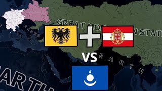 HRE and PLC VS Mongol Empire Hoi4 Timelapse [upl. by Siderf366]