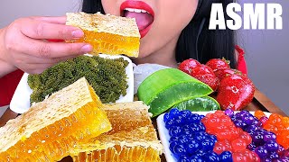 MOST POPULAR FOODS FOR ASMR HONEYCOMB ALOE VERA TANGHULU SEAGRAPES POPPING BOBA ASMR Phan [upl. by Ara]