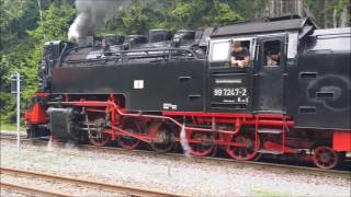 German Steam Train in the Harz Mountains [upl. by Nylirehc933]