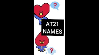 AT21 CHARACTERS NAMES  ENEMIES OF BT21  shorts [upl. by Auhoj]