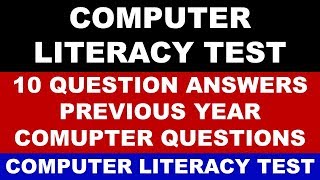 computer literacy test questions and answers in english for clt and cpt exam MCQ [upl. by Asit6]