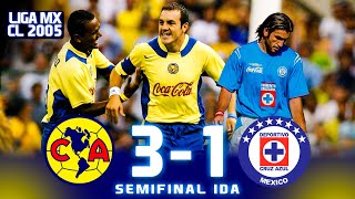 GOLAZO de CUAUHTÉMOC BLANCO 🧨 América 31 Cruz Azul  Semifinal Ida  Clausura 2005 [upl. by Eahsal999]