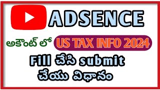 HOW TO SUBMIT TAX INFO FOR YOUTUBERS youtubers adsence [upl. by Medeah]