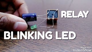 How to make Blinking LEDStrobe Light with Relay and Capacitor only [upl. by Pepper527]