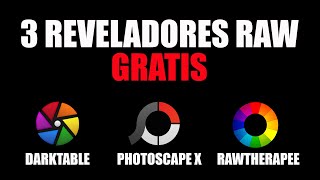 3 PROGRAMAS GRATUITOS para REVELAR el RAW RAWTHERAPEE DARKTABLE y PHOTOSCAPE X [upl. by Idurt]