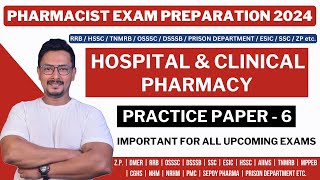 HOSPITAL amp CLINICAL PHARMACY  RRB PHARMACIST EXAM PREPARATION HSSC TNMRB  PRISON DEPARTMENT etc [upl. by Neenaj835]