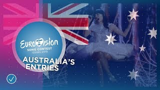 Australias entries at the Eurovision Song Contest [upl. by Dryfoos240]