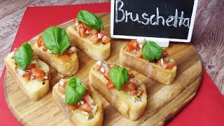 Rezept  Bruschetta  italienische Vorspeise  Antipasti  einfach  lecker [upl. by Dnaltruoc]