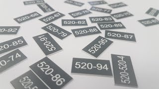 Laser Engraving and Cutting Plastic Laminate Labels [upl. by Ardried]