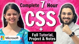 CSS Tutorial for Beginners  Complete CSS with Project Notes amp Code [upl. by Tlevesoor]