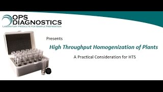 High Throughput Homogenization of Plants webinar [upl. by Enyale117]