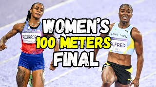 ShaCarri Richardson vs Julien Alfred II FINAL Womens 100 meters Olympic Games Paris 2024 [upl. by Airreis199]