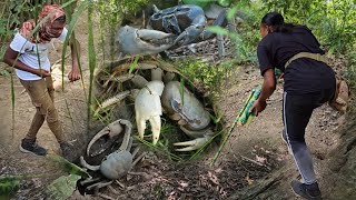 Another EXCLUSIVE Crab Hunt SlingshotAirrifle Catch and Cook [upl. by Anilegna]