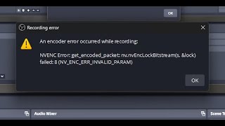 OBS NVENC error get encoded packet  SOLVED  FIXED [upl. by Buffy]