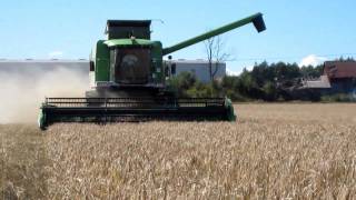 TRIMBLE  Deutz Fahr combine with Trimble EZGuide 500 RTK  EZSteer [upl. by Eibbil]