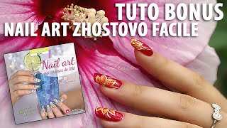 Bonus Tuto rapide imitation Zhostovo inspiré de mon Livre Nail art [upl. by Hagerman22]