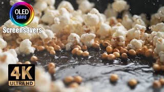 Popcorn Screensaver  10 Hours  4K  OLED Safe [upl. by Ennasirk]