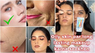 Oily skin par Bridal Base banane ka sahi tareeka  jisse ki makeup cakey or patchy na ho [upl. by Anila]