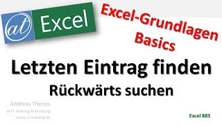 Rückwärtssuche in ExcelListen  oder auch die Suche nach dem letzten Otto [upl. by Norval]