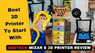 Geeetech Mizar S Auto Leveling Dual Z Axis feature packed 3D Printer [upl. by Naahsar]