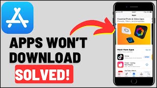 iPhone Apps Not Downloading SOLVED 2024 [upl. by Anneis]