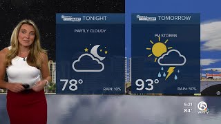 WPTV First Alert Weather Forecast for Evening of Monday Aug 19 2024 [upl. by Genevra]