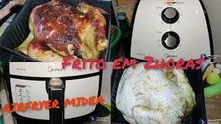 FRANGO FRITO NA AIRFRYER FRITADEIRA ELÉTRICA MIDEA SEM ÓLEO [upl. by Allebram]