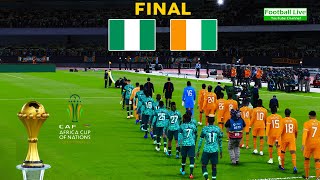 NIGERIA vs CÔTE DIVOIRE  FINAL  African Cup of Nations 2023  Full Match  Osimhen vs Haller PES [upl. by Smail235]