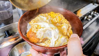 【西宮】信じられない超絶カツ丼ラッシュ！驚異的な注文量を華麗に回す極みのどんぶり職人に密着丨Amazing Skill Super Speed Egg Rice Bowl Cooking [upl. by Kragh]