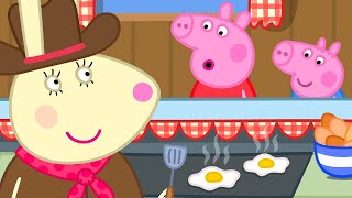 Peppa Tries American Food 🇺🇸 🍳  Peppa Pig Official Full Episodes [upl. by Mcleod]