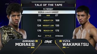 Adriano Moraes vs Yuya Wakamatsu  ONE Championship Full Fight [upl. by Heisser]