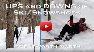 Skiing on a Snowshoe Trail in Wentworth North Montfort  February 18 2021 [upl. by Atinnor]