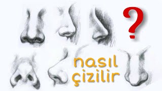 Kolay Burun Çizimi  Farklı Açılardan Nasıl Yapılır [upl. by Martina256]