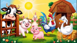 Farm Animals for Kids  Learn About Farm Animals  Kids Learning  Toddler Learning [upl. by Eugatnom]