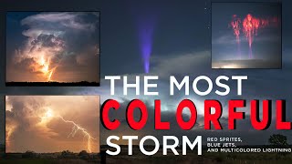 The Most Colorful Storm Red Sprites Blue Jets  and Multicolored Lightning [upl. by Beckerman384]