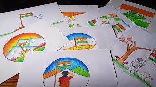 Best Independence Day Drawings  Independence Day Poster Drawing Ideas  15 August Drawing [upl. by Robers]