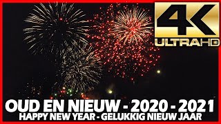 ⁽⁴ᴷ⁾ New Years Eve 2020  2021 Oudejaarsavond  Oud en Nieuw  Vuurwerk  Fireworks  Feuerwerk NYE [upl. by Leanahtan]