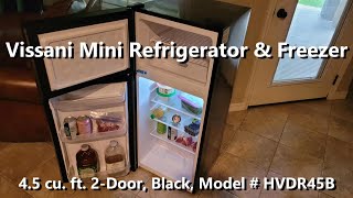 Vissani Mini Refrigerator Freezer  Model HVDR45B [upl. by Conlin510]