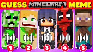 Guess Minecraft Animated Songs and Memes  Ultimate Minecraft Movie Quiz DeadpoolWednesday Warden [upl. by Bessie810]