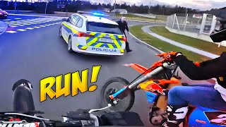 BIKERS VS COPS  Best Motorcycle Police Chases 2024 [upl. by Ainomar]