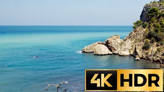 Relaxing Waves at Belvedere dei Cento Scalini Beach  4K High Fidelity  Perfect for Yoga and Sleep [upl. by Nett218]