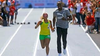 Terezinha Guilhermina Beats Usain Bolt [upl. by Bellew]