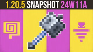 Minecraft 1205 Snapshot 24W11A  The Mace A New Minecraft Weapon [upl. by Oirretna]