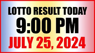 Lotto Result Today 9pm Draw July 25 2024 Swertres Ez2 Pcso [upl. by Oelgnaed]